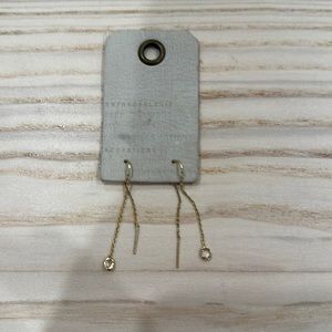 Gold & Crystal Threader Earrings